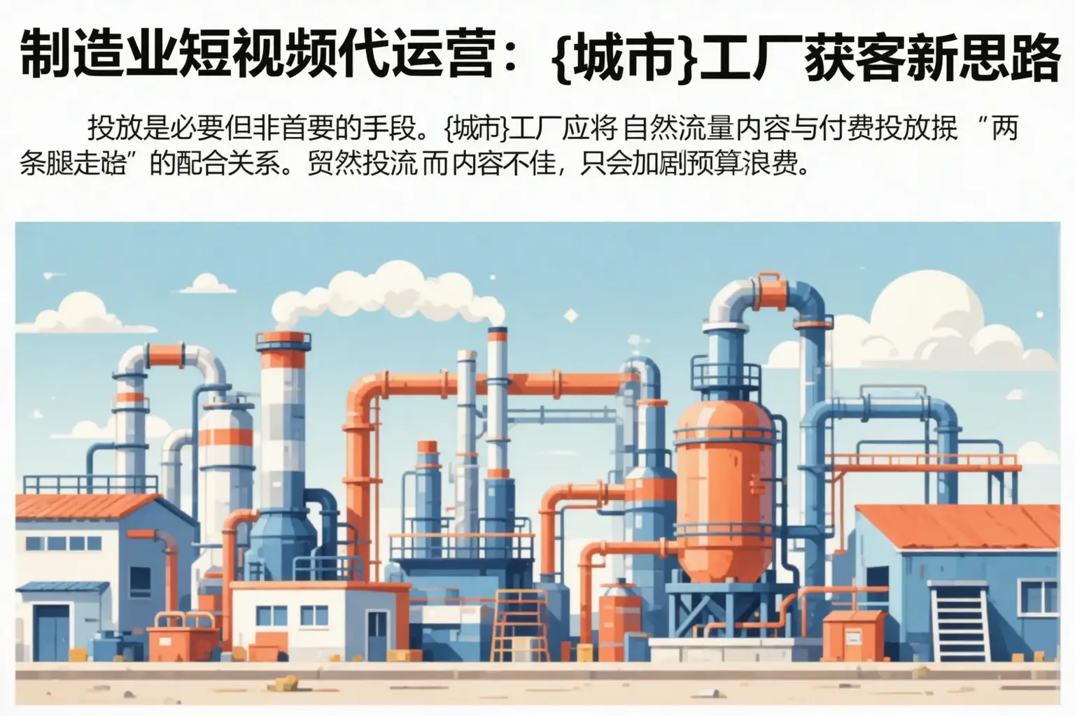 制造业短视频代运营:容城工厂获客新思路